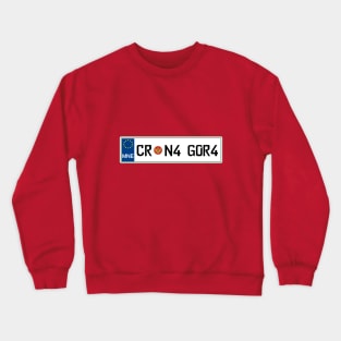 Montenegro car registration plate Crewneck Sweatshirt